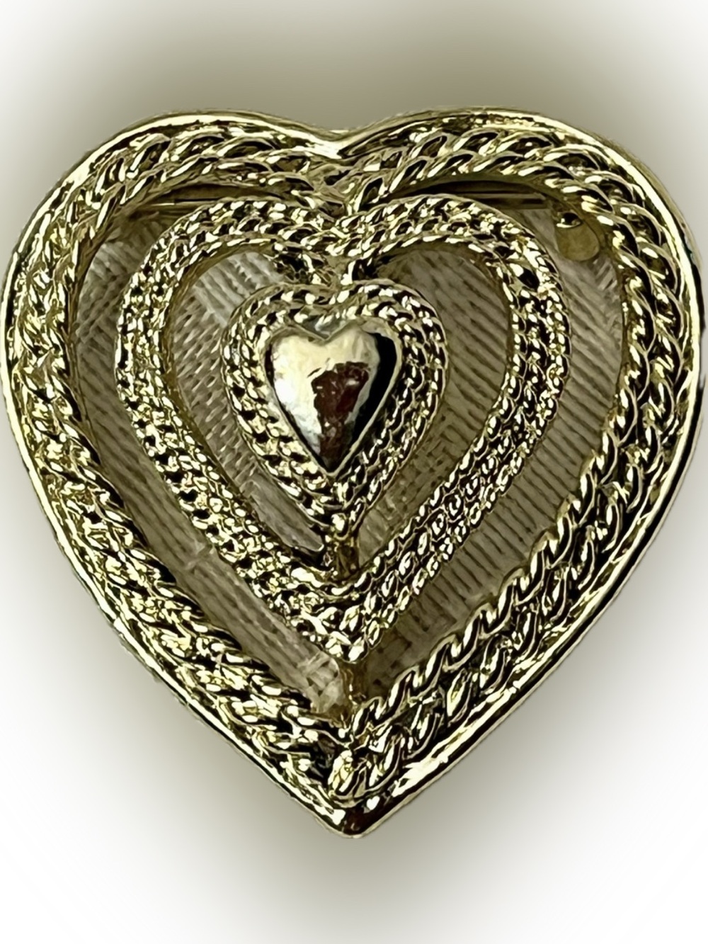 Vintage Gold Designer Jewelry Lot Signed Monet Clip Earrings Gerrys Heart Brooch